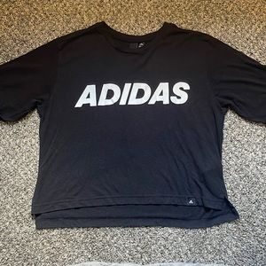 Black Adidas Crop Top T-shirt